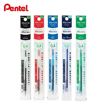 (5色1包)PENTEL i+0.4多色筆專用筆芯 A(黑.紅.藍.深藍.綠)