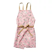 【日本Habituel】Lotta鳥與花朵純棉口袋收腰圍裙 ‧ 粉