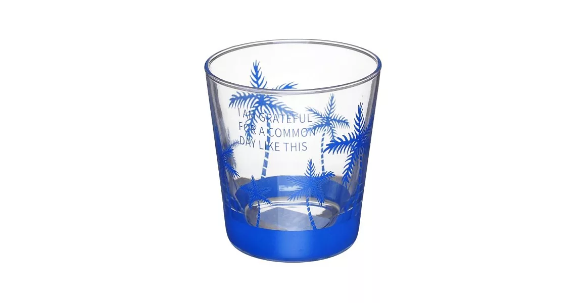 【K-ai】日本椰子樹透明玻璃杯240cc · 藍