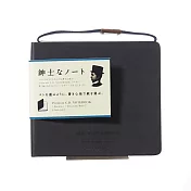【APICA】Premium C.D Notebook 硬殼紳士筆記本CD尺寸 · 橫線/黑