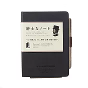 【APICA】Premium C.D Notebook 硬殼紳士筆記本A6 · 空白/黑