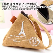 【Sayaka紗彌佳】帶你去旅行可愛立體三角造型帆布零錢包  -鐵塔款