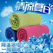 極凍涼感冰涼巾 冰巾 運動涼感毛巾 (2入組/80x30cm) 桃紅色2入