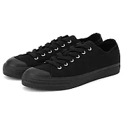 [MUJI無印良品]撥水加工有機棉舒適休閒鞋 26cm 黑色(黑底)