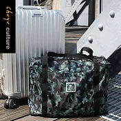 珠友 迷彩行李箱提袋/插桿式兩用提袋/肩背包/旅行袋/防水提袋 01綠