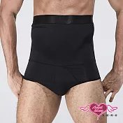 天使霓裳 塑身褲 帥氣腰型 防捲邊雙層高腰男士內褲(共兩色M~2L) XL 黑