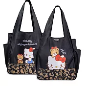 murmur A4環保購物袋│hello kitty 豹紋(黒)