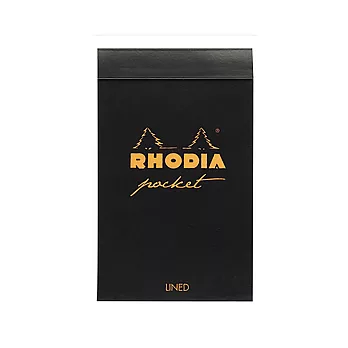 【Rhodia｜Classic｜Bloc Pocket】7.5x12cm_口袋筆記本_5x5方格_80g_40張_ 黑色