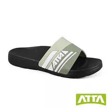 ATTA流線均壓室外拖鞋 JP25 綠黑