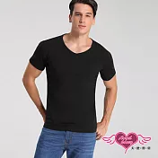 AngelHoney天使霓裳 塑身衣 簡約時尚 短袖彈性透氣運動上衣 內搭T恤 健身 (共四色M~2L) M 黑色