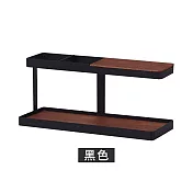 【Cap】日式木質鐵藝桌面收納架(展示架/手錶/首飾架) 黑色