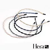 【Hera 赫拉】韓版流行款超細布質波浪髮箍-五色 黑