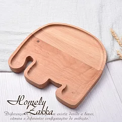 【Homely Zakka】 日式創意木質餐盤/托盤/零食盤/置物盤_ 大象