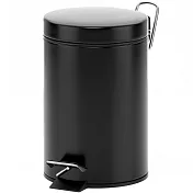 《KELA》簡約腳踏式垃圾桶(黑3L) | 回收桶 廚餘桶 踩踏桶
