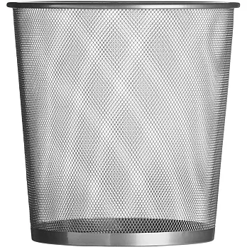 《Premier》無蓋網格垃圾桶(銀28cm) | 回收桶 廚餘桶