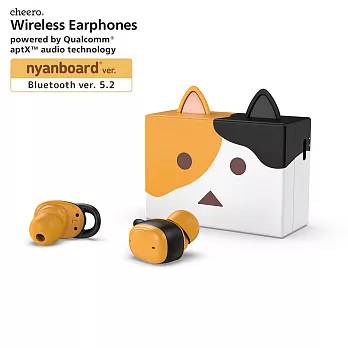 日本cheero貓咪阿愣藍牙5.2真無線耳機  (三毛)