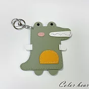 【卡樂熊】趣味鱷魚萬用識別證套/票卡夾(兩色)- 綠色