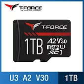 TEAM 十銓 T-FORCE GAMING A2 Card Micro SDXC UHS-I U3 V3 1TB 遊戲專用記憶卡 (終身保固) 1TB