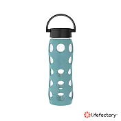 lifefactory 玻璃水瓶平口650ml-(CLAN-650-ATB)水藍色