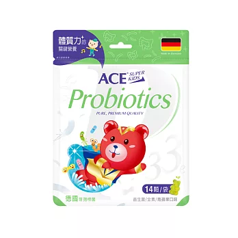 【ACE】SUPER KIDS-33e益生菌 機能Q軟糖(14顆/袋)