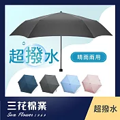 【SunFlower三花】碳纖超撥水傘.雨傘.晴雨傘.抗UV防曬 雪松灰
