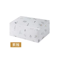 【E.dot】小清新印花方形防塵棉被收納袋─大號 素雅