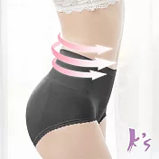 【K’s 凱恩絲】莫代爾高腰魔塑收腹提臀女內褲(時尚黑) L-XL 黑色