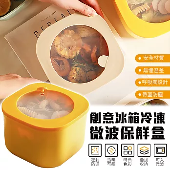 【EZlife】創意冰箱冷凍微波保鮮盒(1L) 淡雅灰
