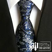『紳-THE GENTRY』經典紳士商務休閒男性領帶  -藍色花紋款
