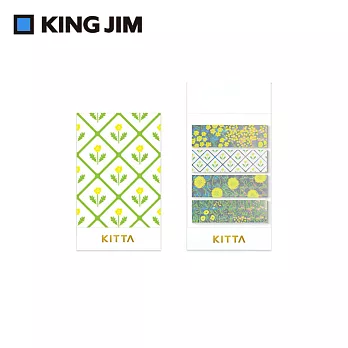 【HITOTOKI】KITTA 隨身攜帶和紙膠帶 玻璃紙 花 (KITP004)