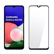 【SHOWHAN】Samsung Galaxy A22 5G(6.6吋) 全膠滿版亮面鋼化玻璃保護貼
