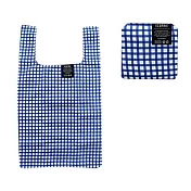 【日本Pinecreate】折疊收納輕便耐重環保購物袋 · 藍格紋