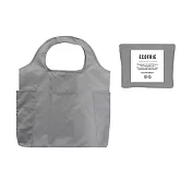 【日本Pinecreate】折疊收納肩背手提兩用附口袋耐重環保袋 · 灰