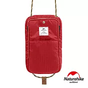 【Naturehike】頸掛式防水旅行護照證件收納包 紅色