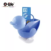 【O-Life】鴨子造型置物收納盒(造型筆筒 學童文具收納 桌面整理) 藍色