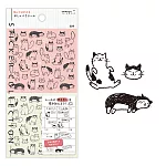 MIDORI 手帳專用貼紙XI - 對話貓咪