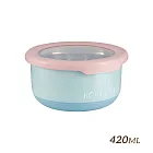 【HOUSUXI 舒熙】不鏽鋼雙層隔熱碗-420ml -水藍
