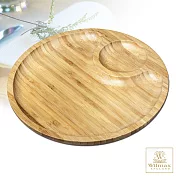 【英國 WILMAX】竹製圓形分隔餐盤/輕食盤 35.5CM