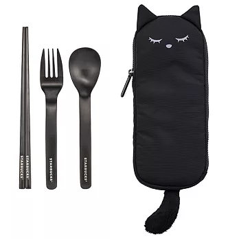 [星巴克]黑貓尾巴隨行餐具組