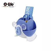 【O-Life】河豚造型置物收納盒(造型筆筒 學童文具收納 桌面整理) 藍色
