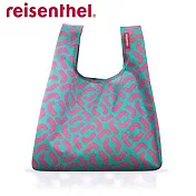 【reisenthel】-德國輕量摺疊 Mini購物袋- 新花色（蔚藍粉紅鏈鎖風)