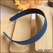 『坂井.亞希子』法式簡約純色寬版造型髮箍  -深藍色