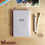 [W2Design] 規劃控2022上下翻時效週記A5手帳  (銀鉛-原點)