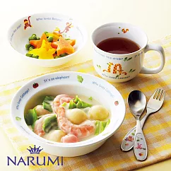 NARUMI日本鳴海骨瓷 Crown Kids 兒童餐具4件組 (動物世界)