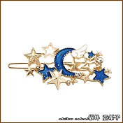 『坂井．亞希子』天空的軌跡星空月亮鑲鑽髮夾  -單一色系