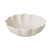【日本SHINACASA】經典花形高雅素色陶瓷餐碗 320ml