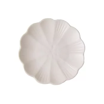 【日本SHINACASA】經典花形高雅素色陶瓷 小盤11cm