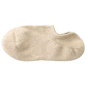 [MUJI無印良品]女棉混淺口直角襪23~25cm 米色