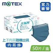 【MOTEX 摩戴舒】平面醫用口罩 霧灰藍(50片/盒 舒適好呼吸)