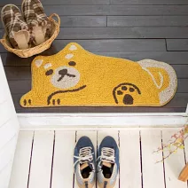 【TOMO】日本慵懶趴睡可愛動物室內腳踏地墊 ‧ 柴犬